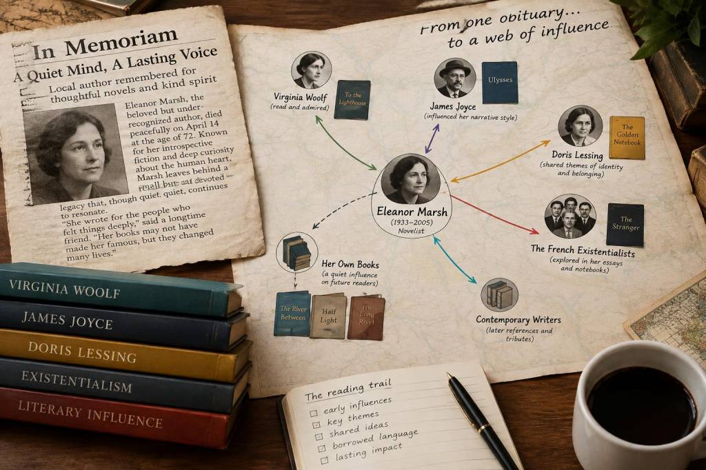 How to use a single archival obituary to map a neglected author’s influences and reading trail